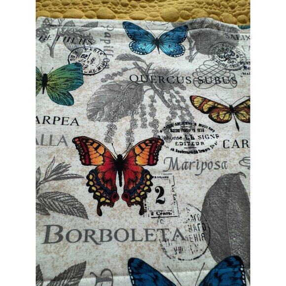 Butterfly-Themed Cotton Linen Placemats  Set Of 4 - Picture 2 of 6